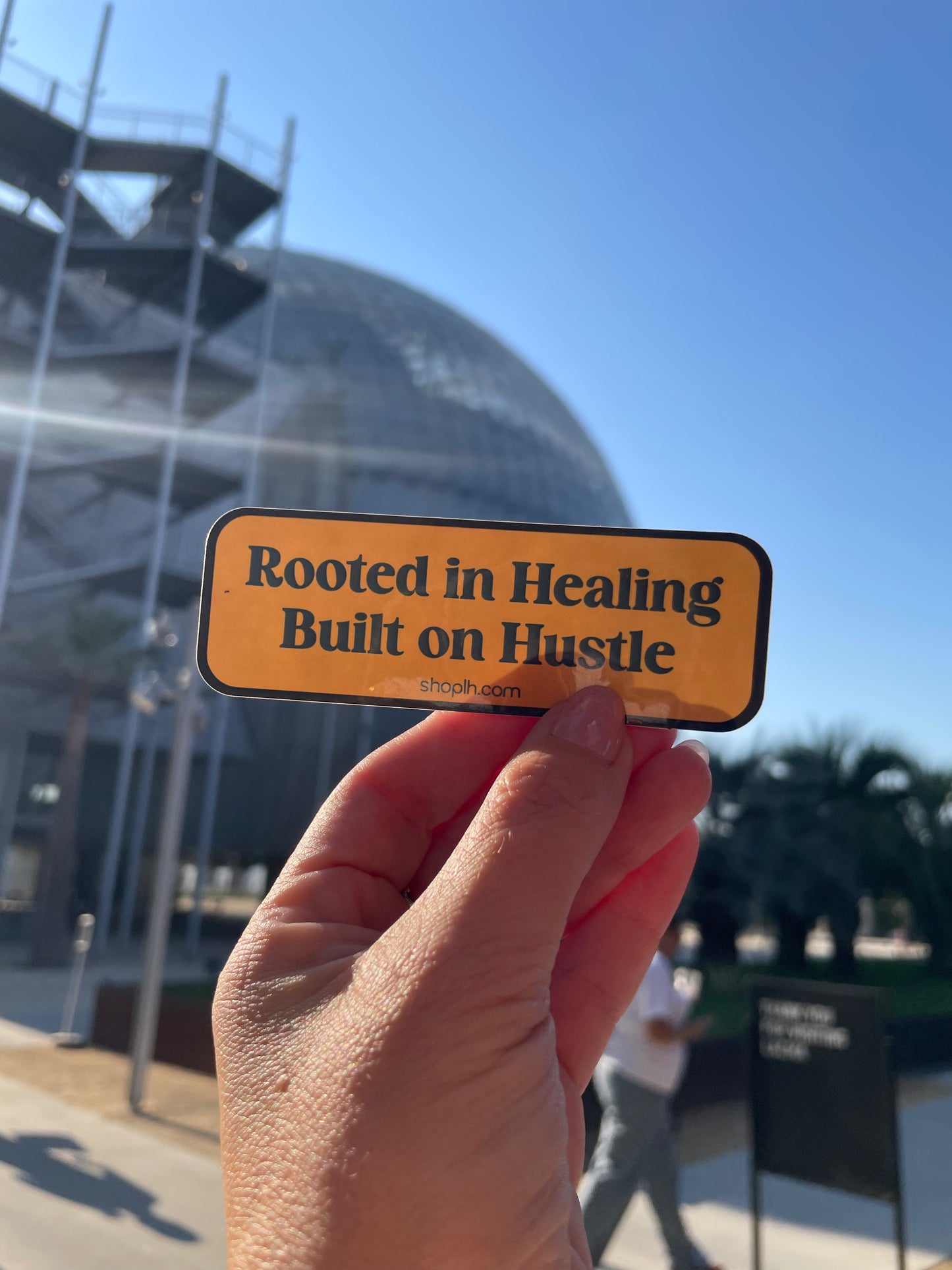 Rooted in Healing, Built on Hustle Sticker